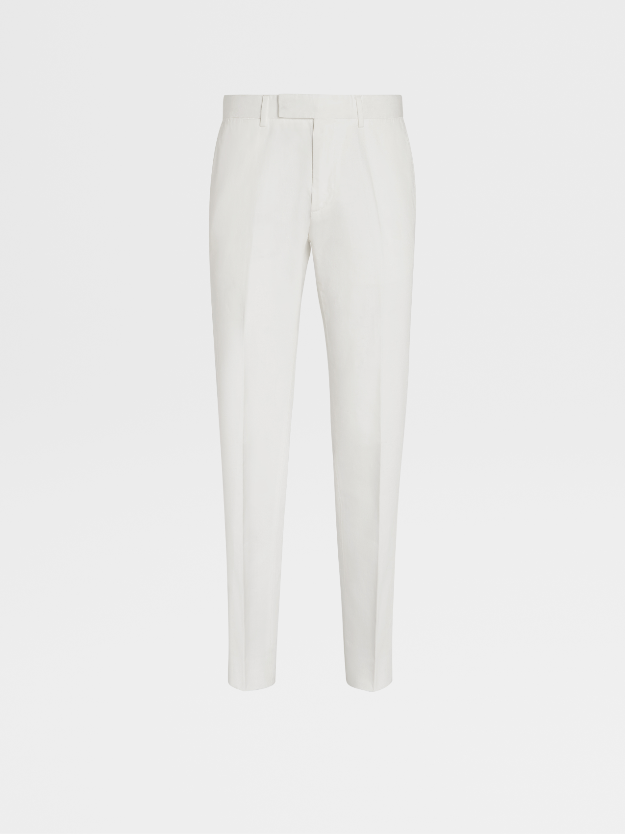 White Cotton and Linen Summer Chino Pants